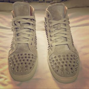 Christian Louboutin “Louis” Spiked Suede Trainers
